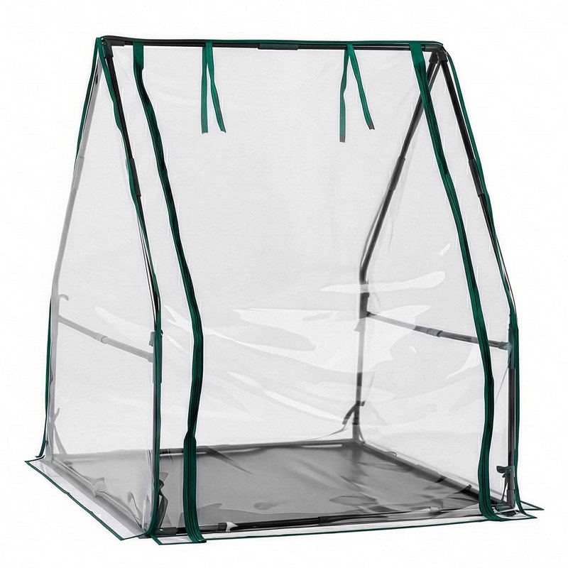 36 po x 36 po x 43 po Serre en PVC transparent avec sous-tapis en PE