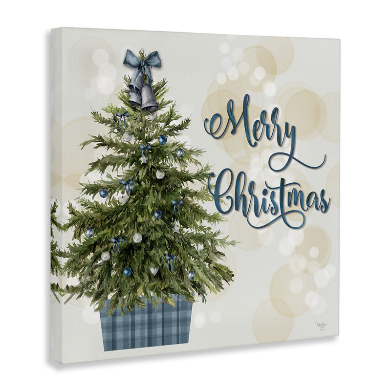 Arbre de Noël en toile écossaise, conception par Mollie B., H 17 po x l 17 po