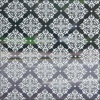 Film de fenêtre transparent damassé