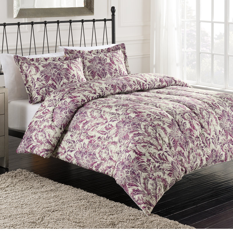 Ensemble d’édredon 3 pièces floral, Grand
