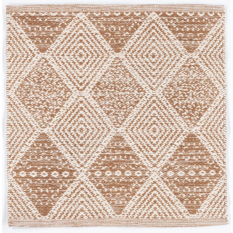 Tapis brun tissé à la main Ainesh, Rectangle 5 pi x 8 pi