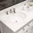 Derby 60" Carrara White Marble Countertop Bath Vanity with Faucet and Mirror-28893359