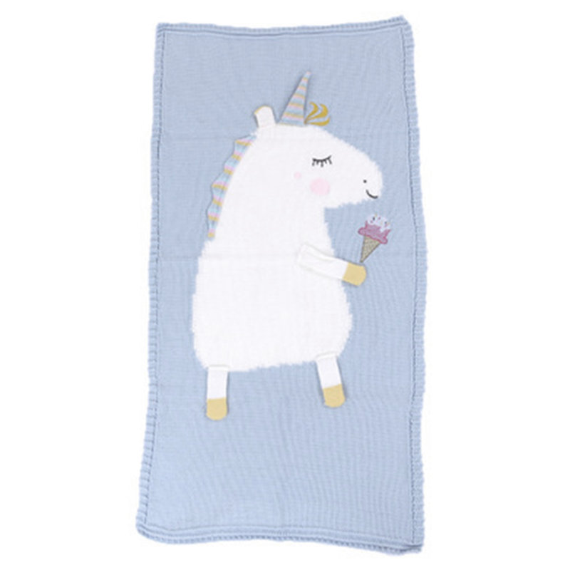 Couverture pour bébé en mélange de coton, Bleu