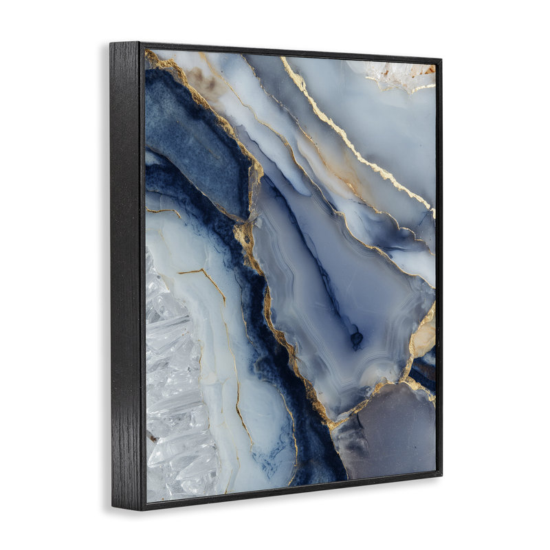 Giclée encadrée de cristal Twilight Cracks, design par Svetlana Aleynikova, H 20 po x l 16 po, Giclée encadrée noir minuit