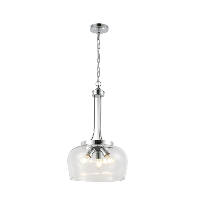 Luminaire suspendu 3 lumières Jaccari, Chrome