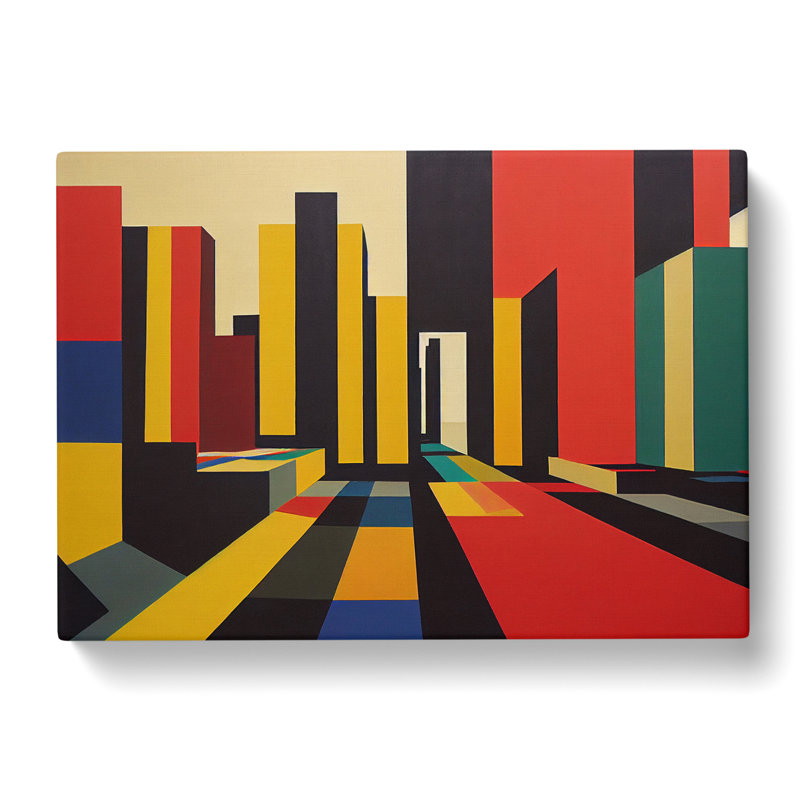 Ingenious Abstract Skyscrapers - Wrapped Canvas Print, 35cm H x 50cm W x 3cm D