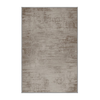 Machine Washable Abstract Gray Area Rug