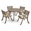 Ensemble repas d'extérieur en bois d'acacia massif avec coussins de 47,25 po de largeur 47,25 po Cotswald-1804838570