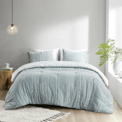 Édredon en coton - Finition de type couette et 100% pour lit double / grand