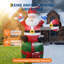 6ft Inflatable Santa Claus on Gift Box – Outdoor Christmas Yard Decoration for Lawn & Garden, Height 180cm