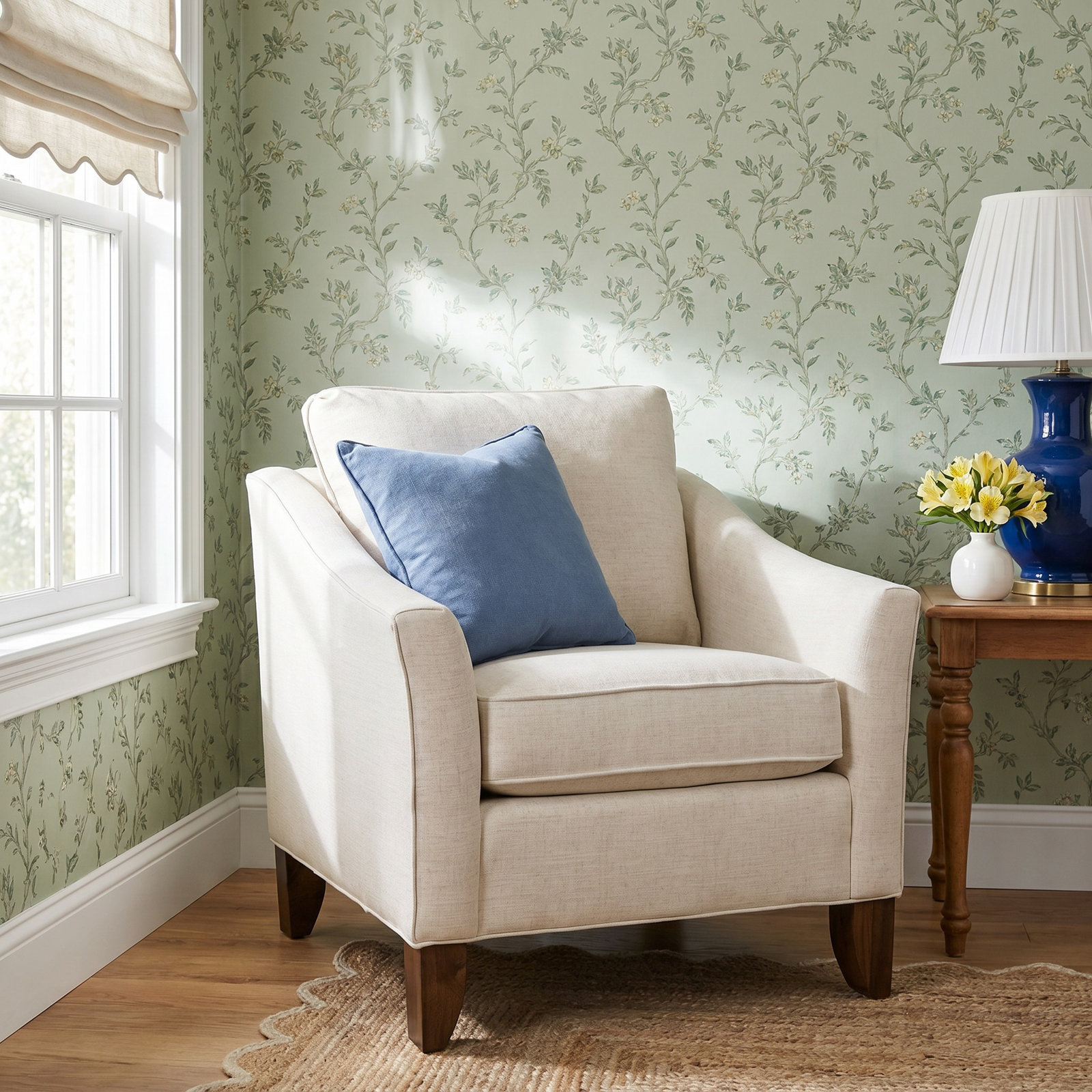Mikah Pine Armchair, Ida Beige