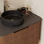 Meuble-lavabo simple 35,83 po avec lavabo, bois brun, pré-assemblé