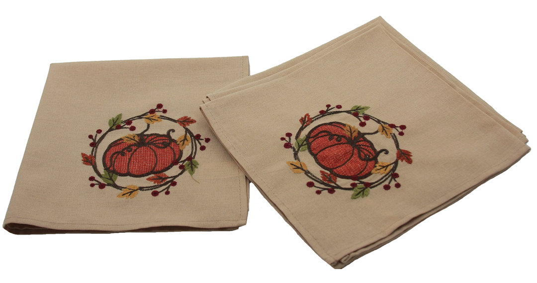 Jute Embroidered Square Napkin (Set of 4) Manor Luxe