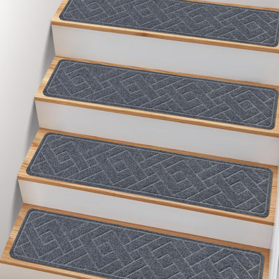 Lot de 15 tapis de marche d'escalier intérieurs de 20 x 76 cm (8 x 30 pouces).