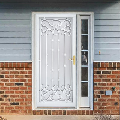 Grisham Deluxe Steel Security Door, 36×80inch Iron Security Storm Door Conveys