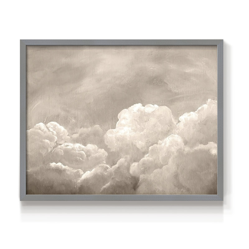 «Painted Clouds I», reproduction encadrée, Gris, H 22 po x l 28 po