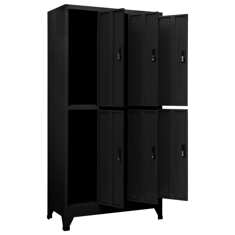 Casier Cheyene, Noir, noir, noir, noir, with 6 lockers