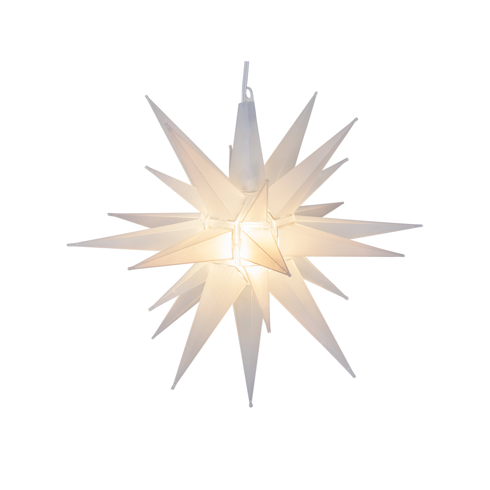 Moravian Star Lighted Display, Clear Frosted 