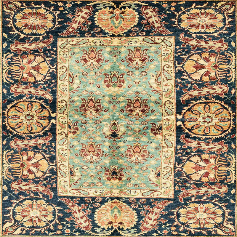 Abstract Indoor Rug, Square 5'