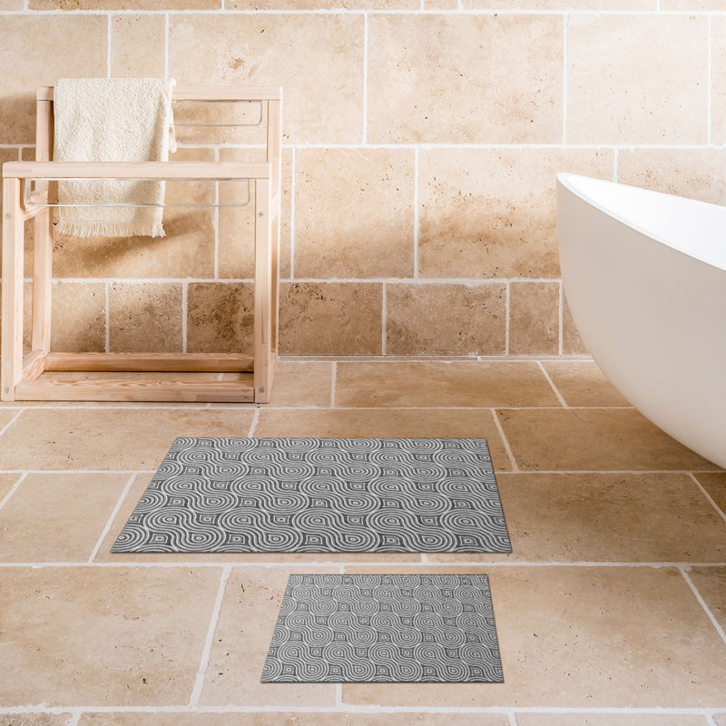 Ensemble de 2 tapis de bain Gobert, gris