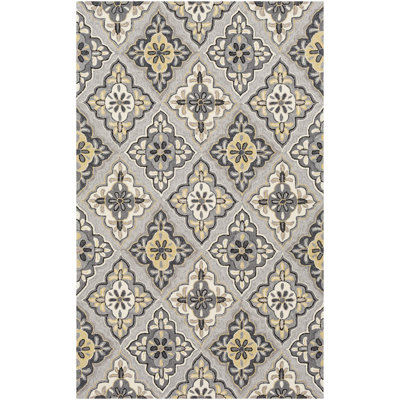 Schmitt Hand Hooked Geometric Indoor / Outdoor Rug