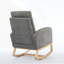 Chaise berçante avec pieds en bois massif, chaise berçante Modern-380617698