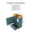Meuble-lavabo autoportant 20 po en rouge avec comptoir intégré en acier inoxydable 304 brossé-1164279559