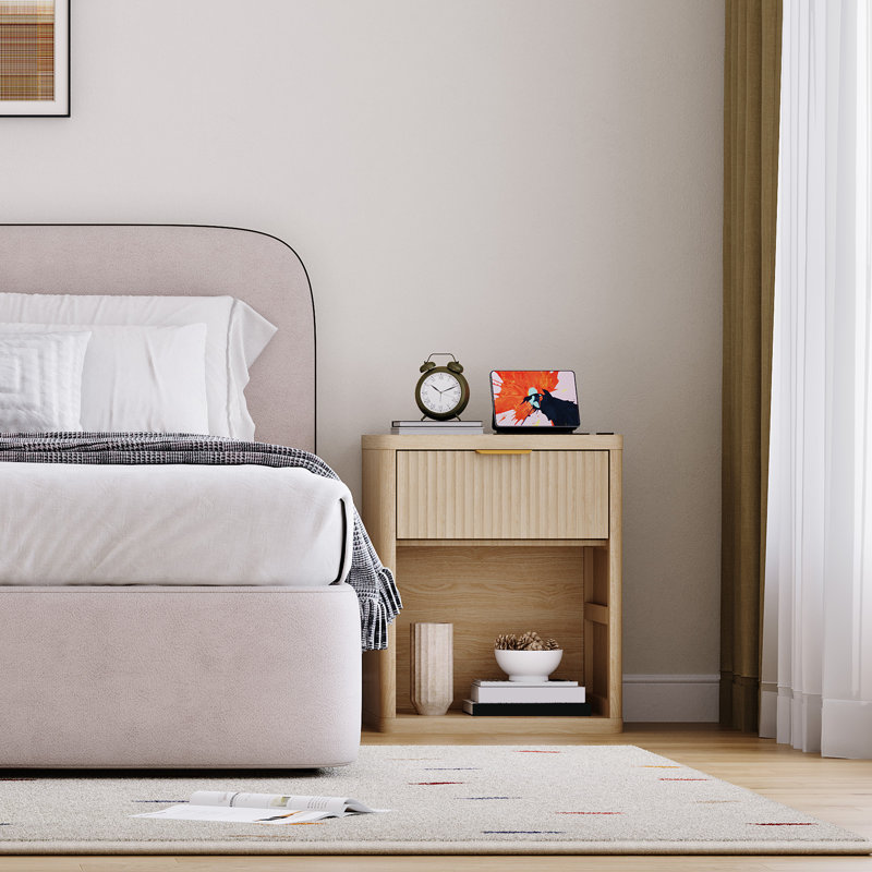 Bedside Table, Yellow
