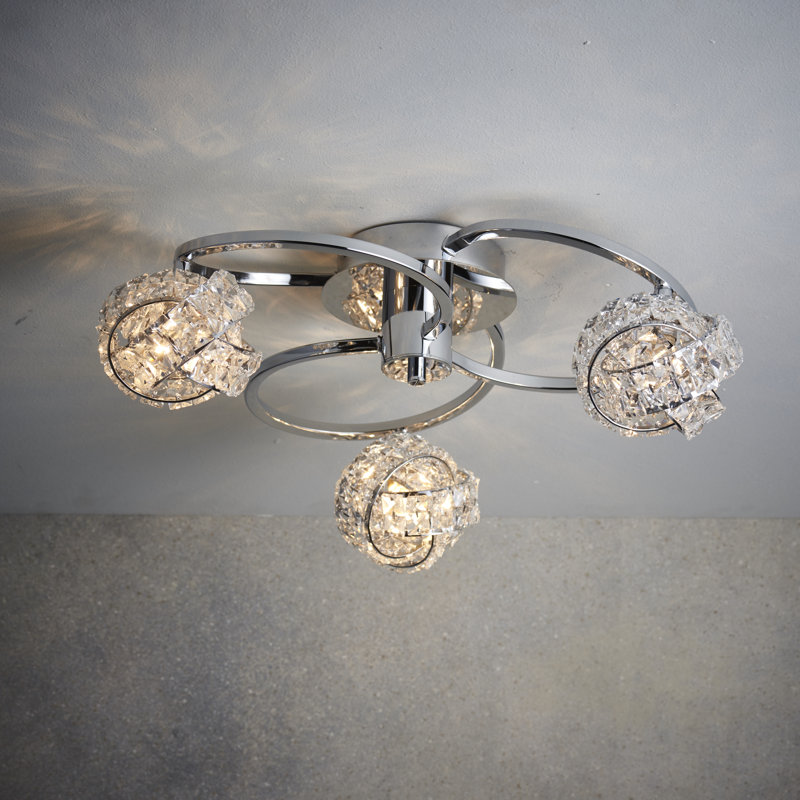 Sharri Crystal Semi Flush Mount