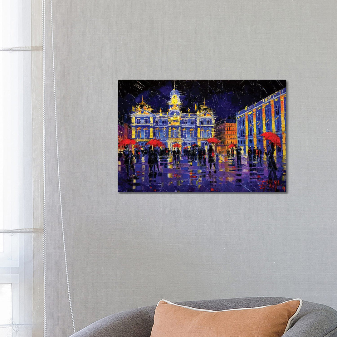 The Festival of Lights In Lyon France by Mona Edulesco - Wrapped Canvas Art Prints