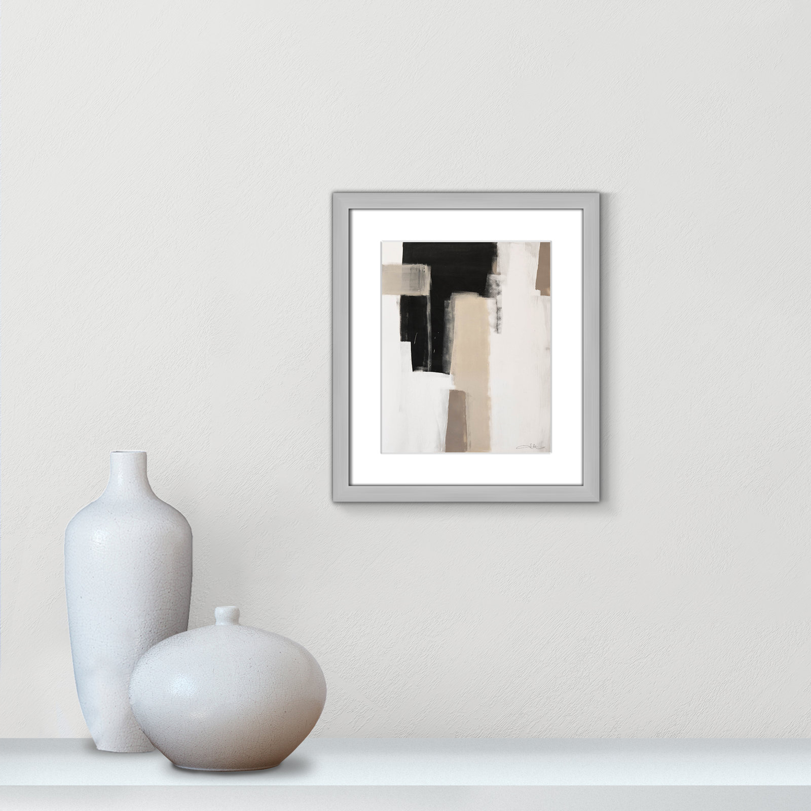 Giverny Earth Scapes I Print, White Floater Framed, No Mat, 61.5" H x 41.5" W x 2" D