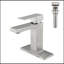 Robinet de lavabo de salle de bain à poignée simple avec drain escamotable (avec trop-plein)-119318271