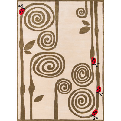 Tapis ivoire touffeté à la main Barbra