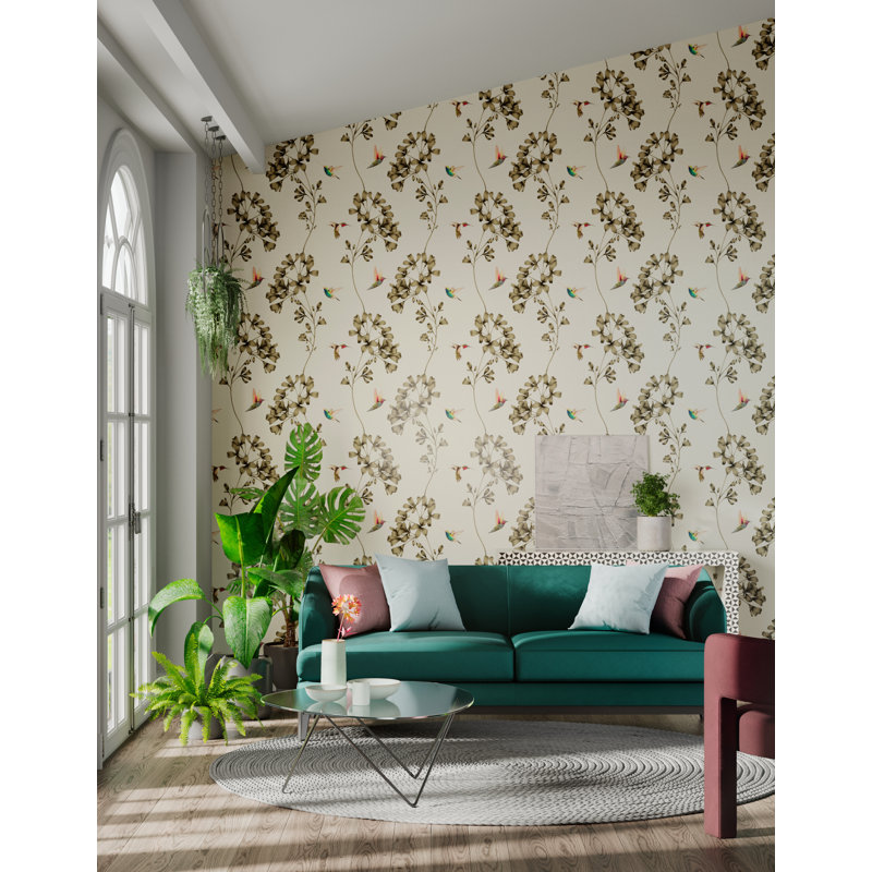Amazilia Wallpaper, Stone/Gold