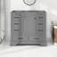 Meuble-lavabo 36 po sans lavabo, 6 tiroirs, diviseur de tiroir multifonctionnel-850193547