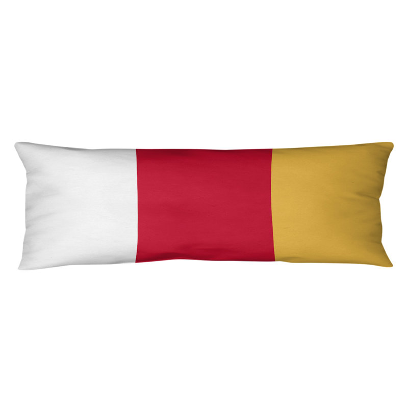 Oreiller de corps en polyester / polyester Arizona Football Stripes, Blanc/rouge, Football Tennessee