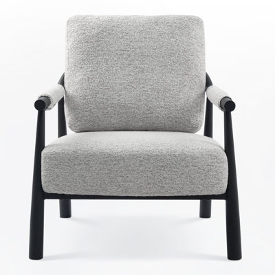 Boucle Accent Lounge Chair Plush Modern Armchair