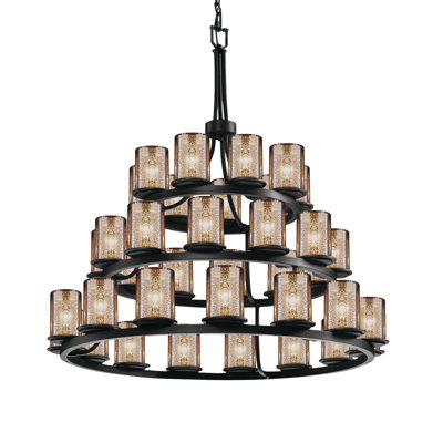 Lustre en roue de chariot Lohner