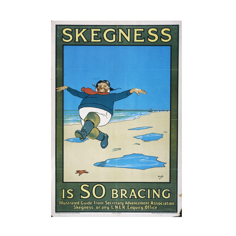 «John Hassall Skegness Is So Bracement», affiche du Lner, 1926, art sur toile, H 32 po x l 22 po