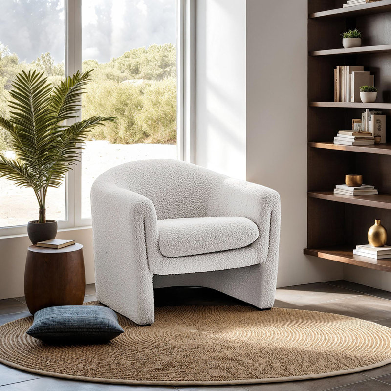 Chaise d'appoint contemporaine, Blanc