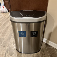 NINESTARS 18.5 Gal. Stainless Steel Motion Sensor Recycling Bin DZT-70-R3SL  - The Home Depot