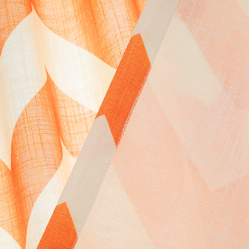 Paire de rideaux transparents avec passe-tringle Dunlap, Orange, l 52 po x L 96 po