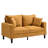57 " High Resilience Loveseat Sofa, Wooden Frame 2 Seat Sofa, Comfy , Small Space Saving Modern Upholstered Sofa, Living Room Bedroom Apartment Small Space , Orange-1970752138-1963320583