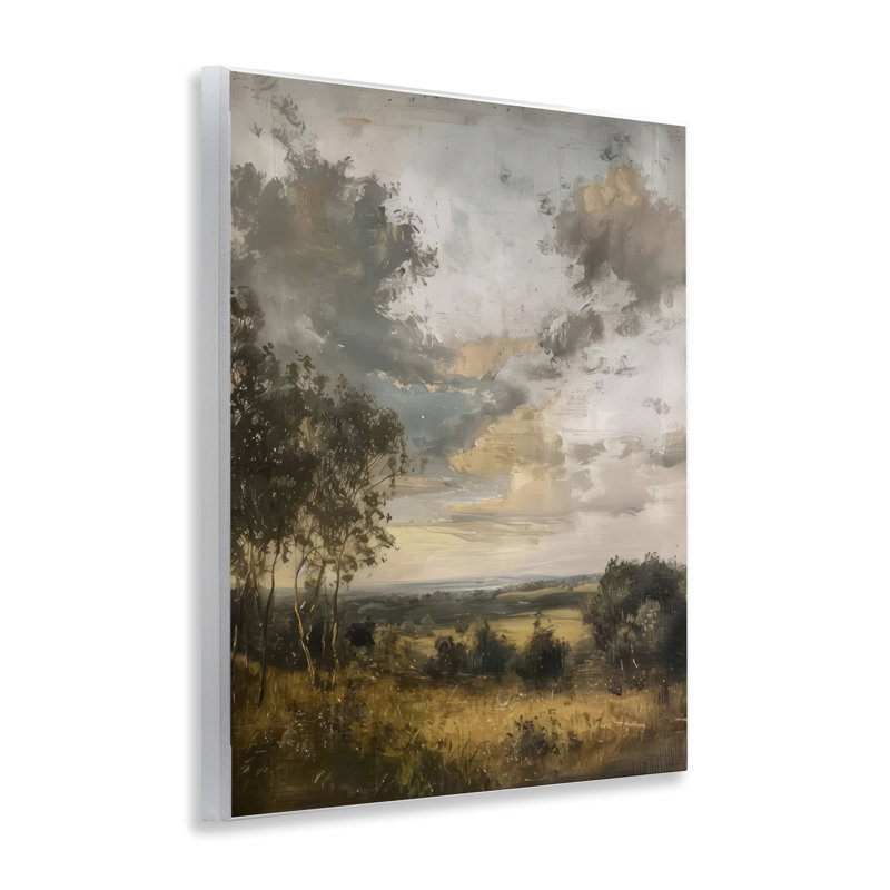 Plaque murale "Prairie de campagne" à l'aube, design par LSR Creative Studio