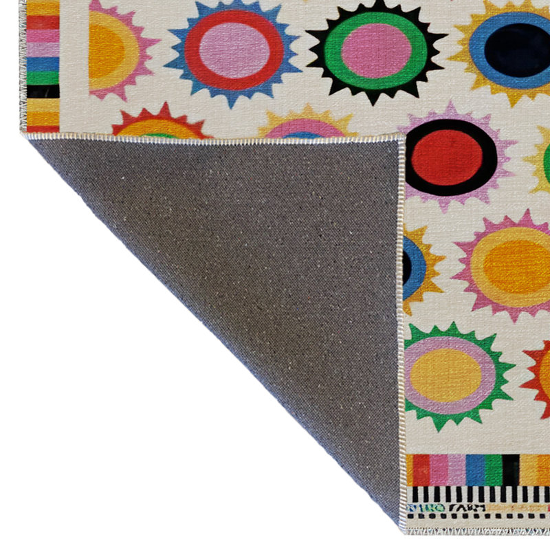 Tapis décoratif moderne multicolore, Tapis de couloir 3 pi 3,37 po x 9 pi 10,11 po