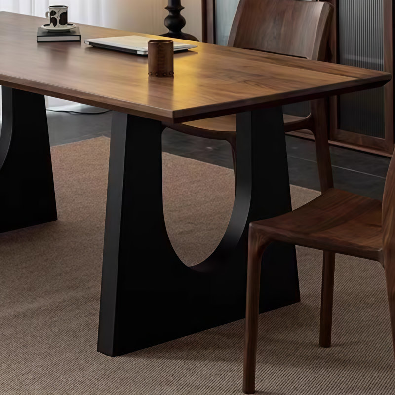 Rectangular Modern Solid Wood Dining Tables, 29.50" H x 78.70" L x 31.50" W 