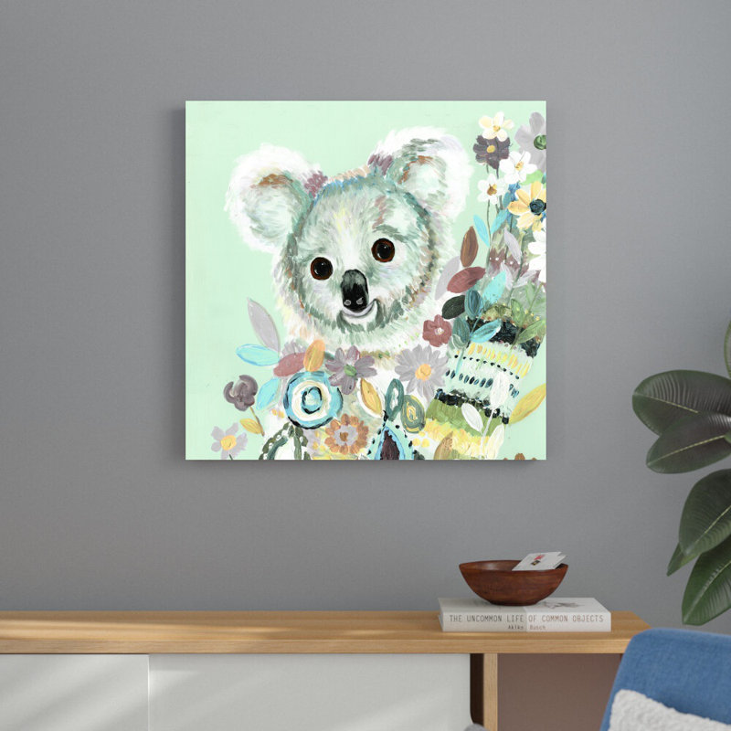 Mignon koala - peinture sur toile tendue, H 30 po x l 30 po