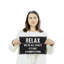 Enseigne en aluminium 10 po x 14 po Relax We We All All Crazy