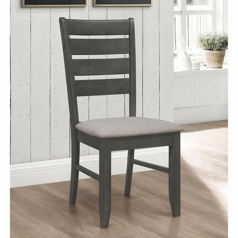 Chaises d'appoint rembourrées (ensemble de 2), Grey, Grey, Grey