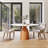 Ikerne Modern Round Dining Table Solid Wood Pedestal Kitchen Table For 4/6/8-95574978-95510616